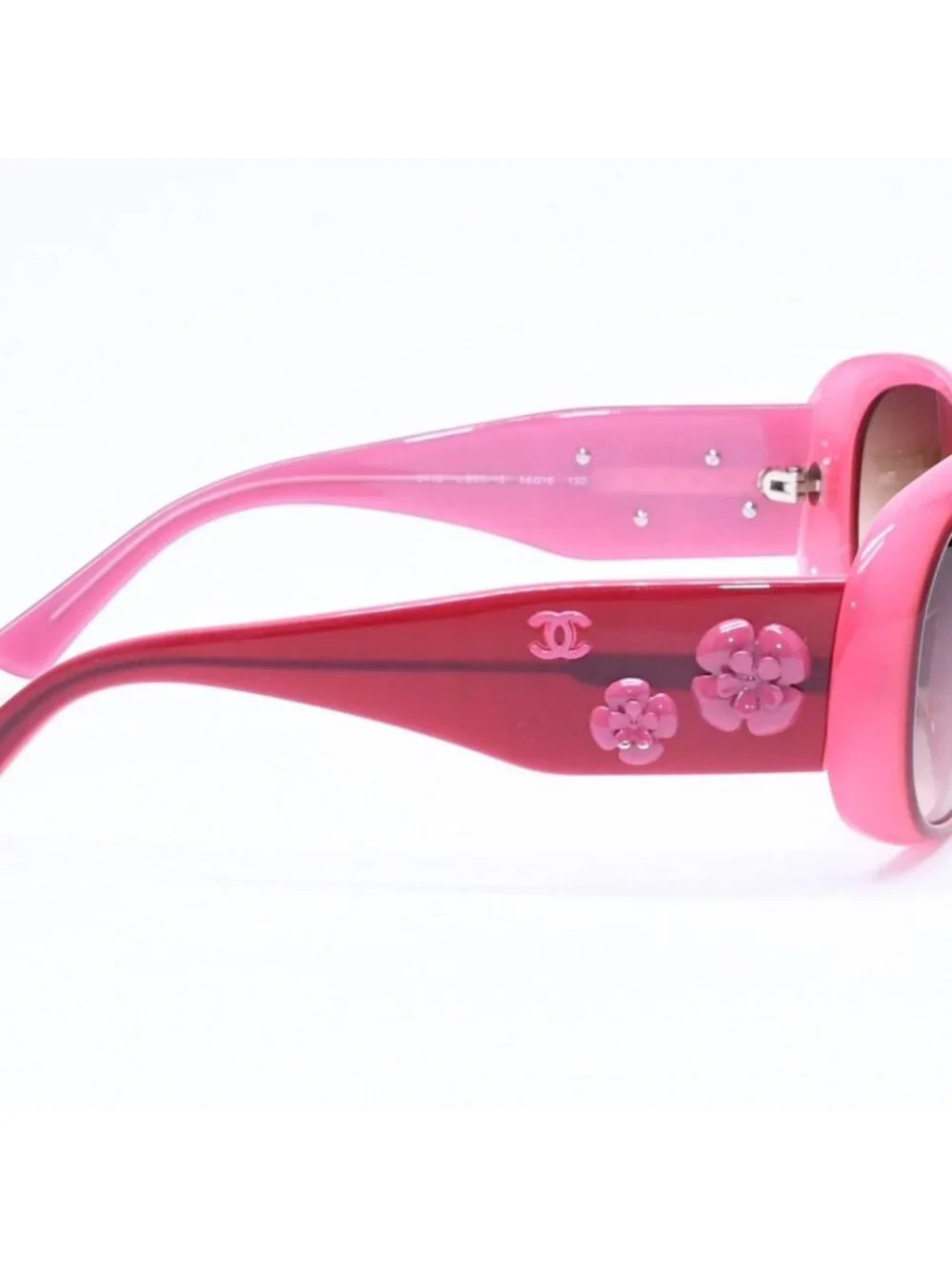Chanel Sunglasses Eyewear CC Logo Camellia Pink